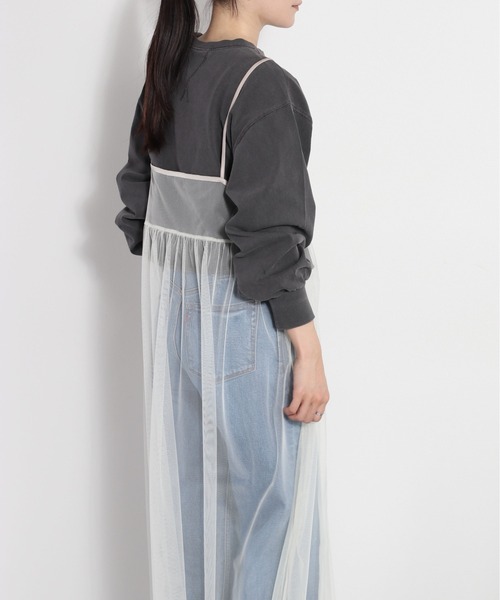 cepo（セポ）の「チュールキャミワンピース（ワンピース・レディース・オフホワイト/ブラック・FREE）」の16枚目の写真