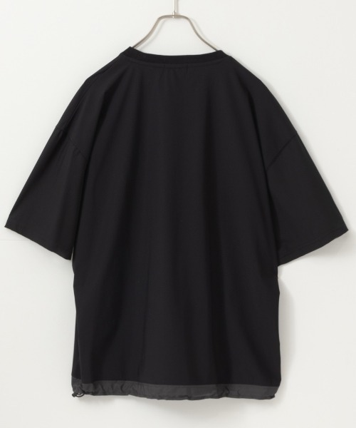 セール】接触冷感/吸水速乾/UVカット/裾ドローコード/半袖Tシャツ/ポケ