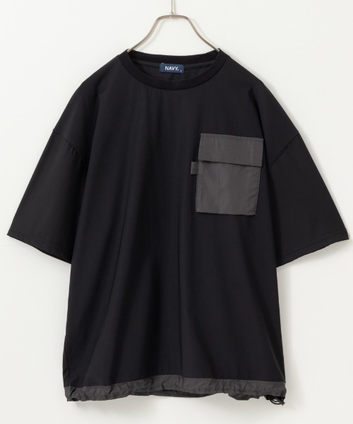 【SEESEE】半袖　※ドローコード付き NANGA/ナンガ] 別注 ルーズフィット ドローコードポケットTシャツ（T