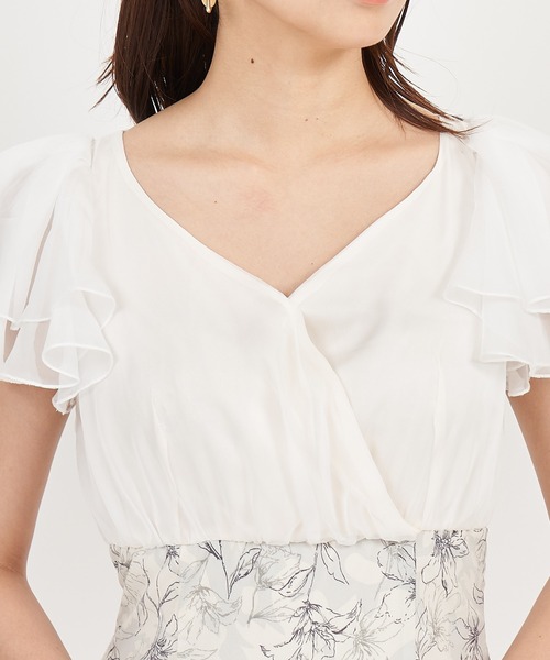 ワンピース シフォン 花柄 タイト マーメイド ミモレ丈 上品 楽天市場】【スーパーセール50%OFF!!】 シフォンギャザー