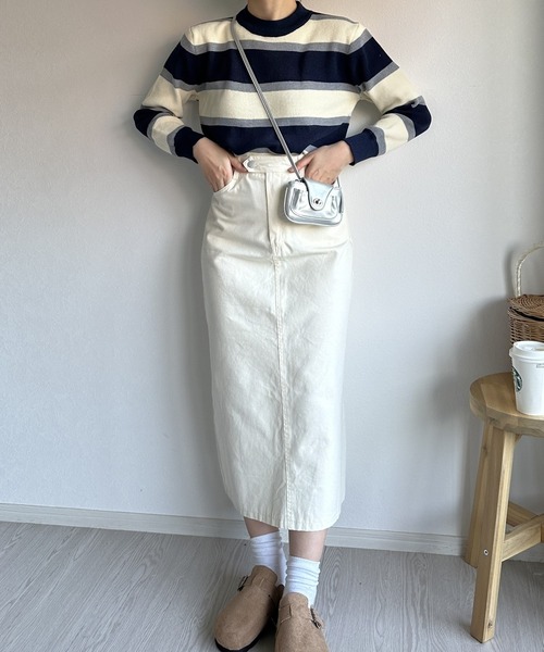 オールシーズン使える♪】ストレートシルエットロングスカート 