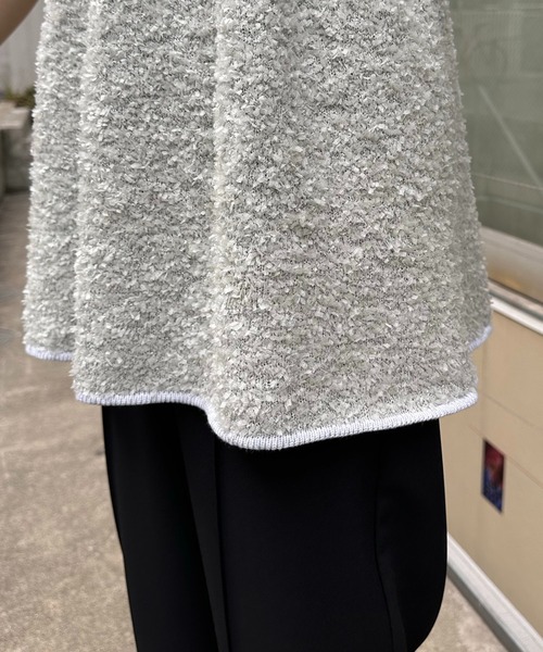 COLLAGE GALLARDAGALANTE（コラージュガリャルダガランテ）の「ツイードライクニットキャミ（キャミソール・レディース・ブラック/シルバー・FREE）」の22枚目の写真