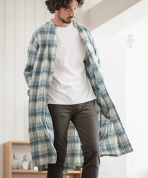 ms5366-LONG LENGTH CHECK SHIRT COAT シャツコート