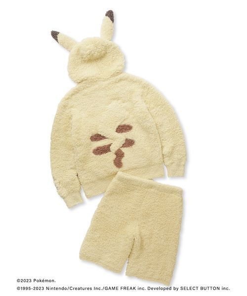 gelato pique(ジェラートピケ)の「【ポケモンスリープ】【メンズ】ジェラート ピカチュウパーカ&ハーフパンツセット(ルームウェア/パジャマ・メンズ・イエロー・MEDIUM/LARGE)」の18枚目の写真