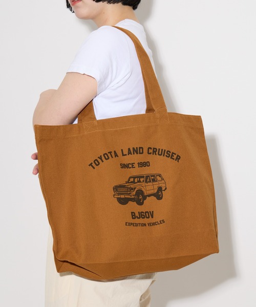 THE BAREFOOT(ベアフット)の「【 TOYOTA / トヨタ 】 ランクル トートバッグ TOTE BAG 2201TY03 ONI(トートバッグ・メンズ・ナチュラル/キャメル・FREE)」の1枚目の写真