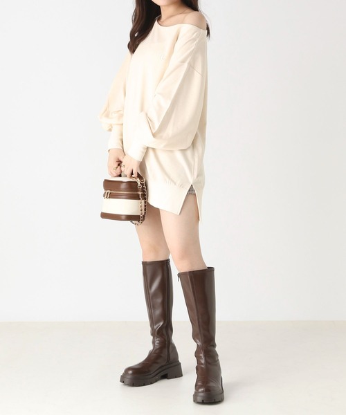 Heather(ヘザー)の「ドロップショルダープルオーバー 969515(Tシャツ/カットソー・レディース・グレー/アイボリー/ブラック・FREE)」の4枚目の写真