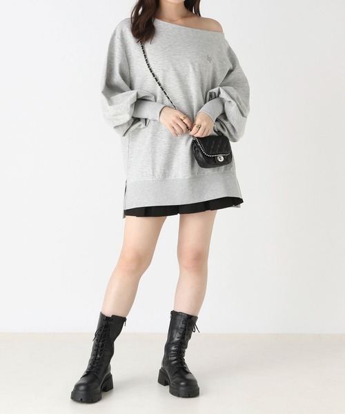 Heather(ヘザー)の「ドロップショルダープルオーバー 969515(Tシャツ/カットソー・レディース・グレー/アイボリー/ブラック・FREE)」の16枚目の写真