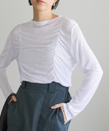 select MOCA | ギャザー切替クルーネックトップス(Tシャツ/カットソー)