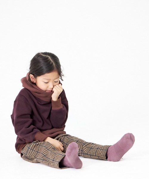 MAKE YOUR DAY（メイクユアデイ）の「チェックとドットのジャガードテーパードパンツ■80～140cm（その他パンツ・キッズ・ブラウン/グレー/ブラック・110/120/130/140/90/100/80）」の4枚目の写真