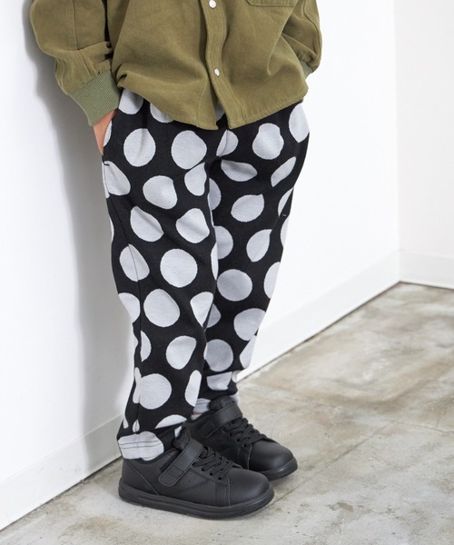 MAKE YOUR DAY（メイクユアデイ）の「チェックとドットのジャガードテーパードパンツ■80～140cm（その他パンツ・キッズ・ブラウン/グレー/ブラック・110/120/130/140/90/100/80）」の18枚目の写真