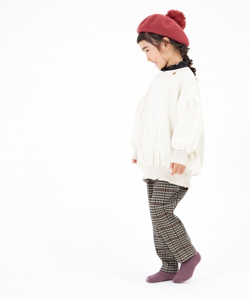 MAKE YOUR DAY（メイクユアデイ）の「チェックとドットのジャガードテーパードパンツ■80～140cm（その他パンツ・キッズ・ブラウン/グレー/ブラック・110/120/130/140/90/100/80）」の16枚目の写真