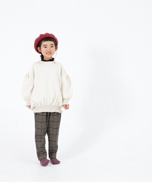 MAKE YOUR DAY（メイクユアデイ）の「チェックとドットのジャガードテーパードパンツ■80～140cm（その他パンツ・キッズ・ブラウン/グレー/ブラック・110/120/130/140/90/100/80）」の17枚目の写真