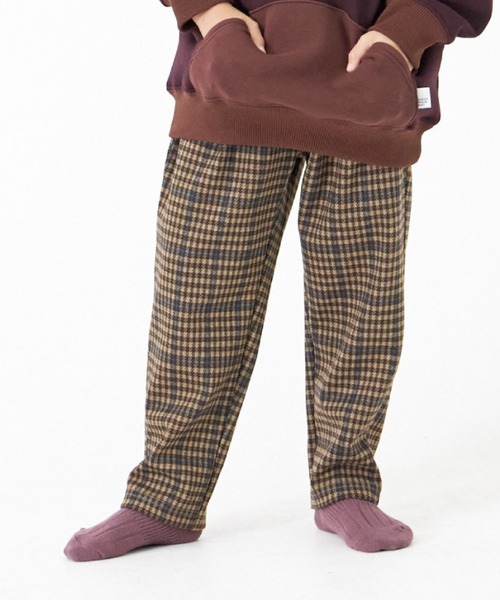 MAKE YOUR DAY（メイクユアデイ）の「チェックとドットのジャガードテーパードパンツ■80～140cm（その他パンツ・キッズ・ブラウン/グレー/ブラック・110/120/130/140/90/100/80）」の20枚目の写真