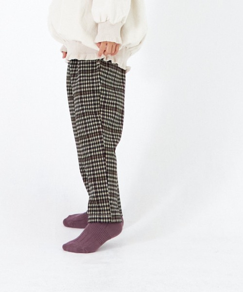 MAKE YOUR DAY（メイクユアデイ）の「チェックとドットのジャガードテーパードパンツ■80～140cm（その他パンツ・キッズ・ブラウン/グレー/ブラック・110/120/130/140/90/100/80）」の15枚目の写真