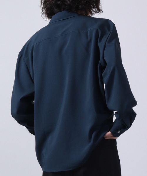 FUNALIVE(ファンアライブ)の「Thick long sleeve loose fit shirt / とろみ長袖ルーズフィットシャツ unisex(シャツ/ブラウス・メンズ・ブラック/ネイビー/杢グレー/ブルーグリーン/チャコール/キャメル・LL/M/L)」の21枚目の写真