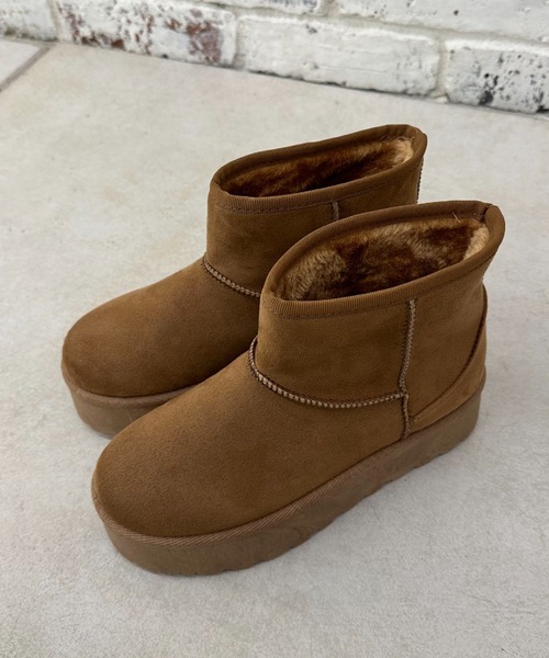 CIAOPANIC（チャオパニック）の「厚底ムートンブーツ（ブーツ・レディース・グレー/ブラック/ブラウン・LARGE/SMALL/X-LARGE/MEDIUM）」の19枚目の写真