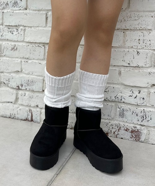 CIAOPANIC（チャオパニック）の「厚底ムートンブーツ（ブーツ・レディース・グレー/ブラック/ブラウン・LARGE/SMALL/X-LARGE/MEDIUM）」の5枚目の写真