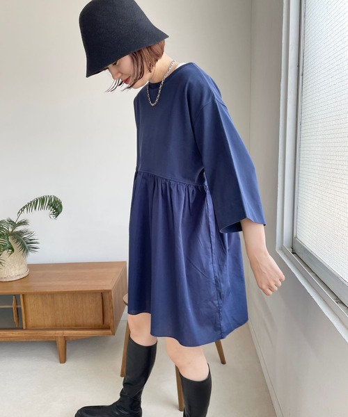 LOWRYS FARM(ローリーズファーム)の「フハクキリカエチュニック8S 967044(Tシャツ/カットソー・レディース・ブラック/ホワイト/ネイビー・FREE)」の10枚目の写真