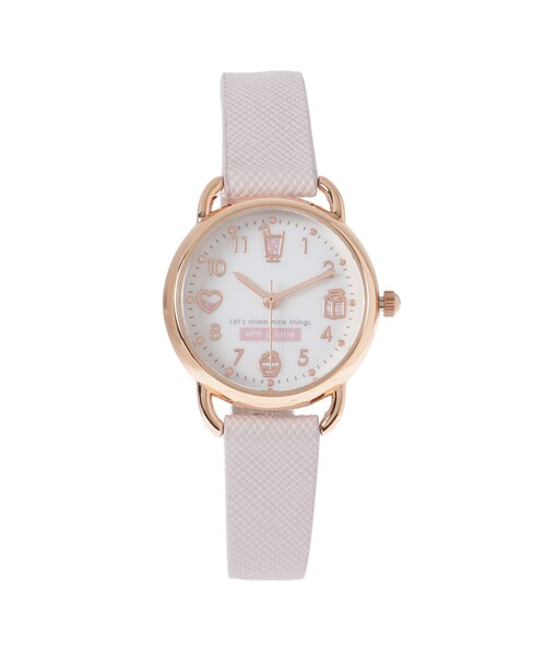 PINK-latte（ピンクラテ）の「◆メタルループウォッチ（アナログ腕時計・キッズ・ライトブルー/ピンク系/ライトグリーン・00）」の3枚目の写真