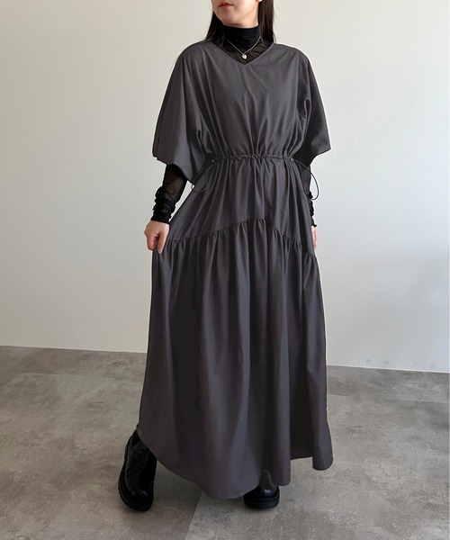 apres jour mignon(アプレジュールミニョン)の「ドロスト袖ボリュームワンピース【ZOZOTOWN限定アイテム】(ワンピース・レディース・ブラック/グレイッシュベージュ/チャコールグレー・MEDIUM/X-LARGE/SMALL)」の12枚目の写真
