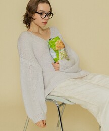 Aresense | Aresense/アーセンス モヘアウール混Vネックニット(ニット/セーター)