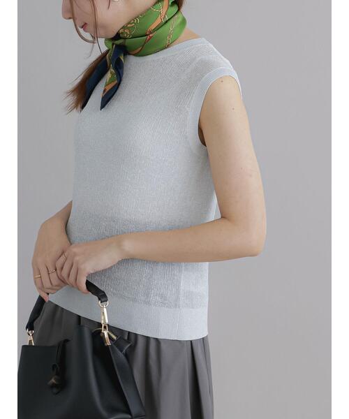 Te chichi（テチチ）の「ラメノースリーブニット（ニット/セーター・レディース・シルバー/ゴールド・F）」の6枚目の写真