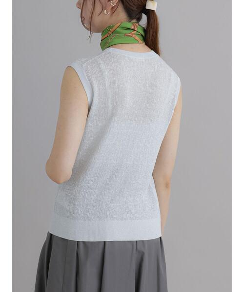 Te chichi（テチチ）の「ラメノースリーブニット（ニット/セーター・レディース・シルバー/ゴールド・F）」の7枚目の写真