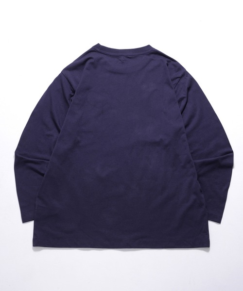 Arnold Palmer（アーノルドパーマー）の「パーマーチェック ポケット シェア ロングスリーブ Tシャツ（Tシャツ/カットソー・レディース・ホワイト/ネイビー・L/LL/S/M/XS）」の3枚目の写真