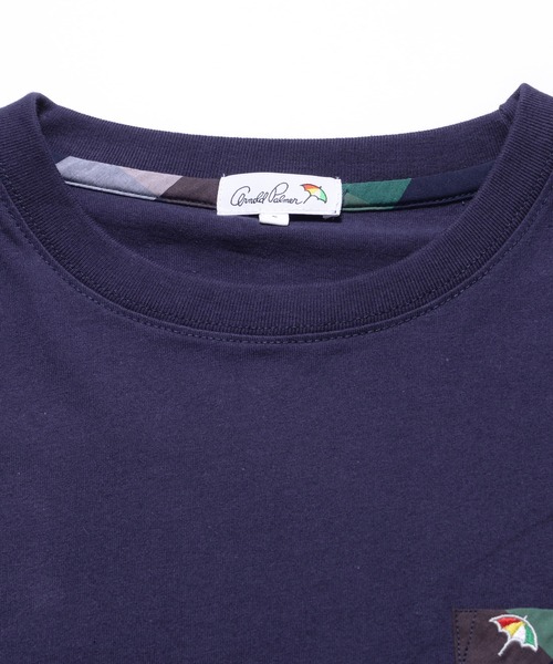 Arnold Palmer（アーノルドパーマー）の「パーマーチェック ポケット シェア ロングスリーブ Tシャツ（Tシャツ/カットソー・レディース・ホワイト/ネイビー・L/LL/S/M/XS）」の4枚目の写真