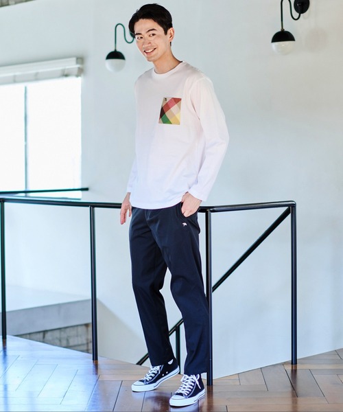 Arnold Palmer（アーノルドパーマー）の「パーマーチェック ポケット シェア ロングスリーブ Tシャツ（Tシャツ/カットソー・レディース・ホワイト/ネイビー・L/LL/S/M/XS）」の22枚目の写真