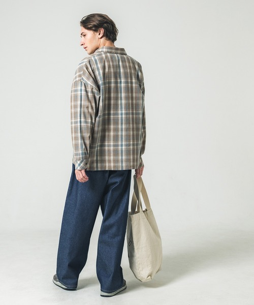 coca(coca)(コカ)の「メンズネルチェックサガラワッペンシャツ(シャツ/ブラウス・メンズ・ベージュ・XL/L/M)」の5枚目の写真