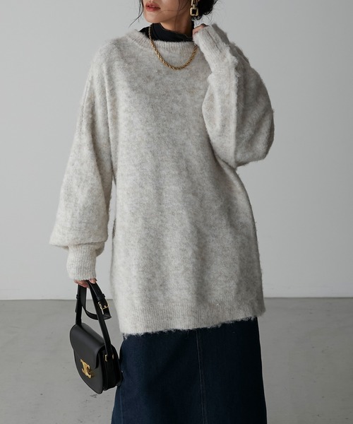 Anss.me（アンスミー）の「【Anss.me】ミックス起毛ニット前後２WAYカーディガン（カーディガン/ボレロ・レディース・チャコールグレー/アイボリー/ブラック/ベージュ・FREE）」の13枚目の写真