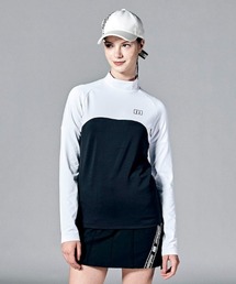 Munsingwear（マンシングウェア）の「【ENVOY】防風裏起毛ネオンロゴモックネック長袖シャツ（Tシャツ/カットソー）」