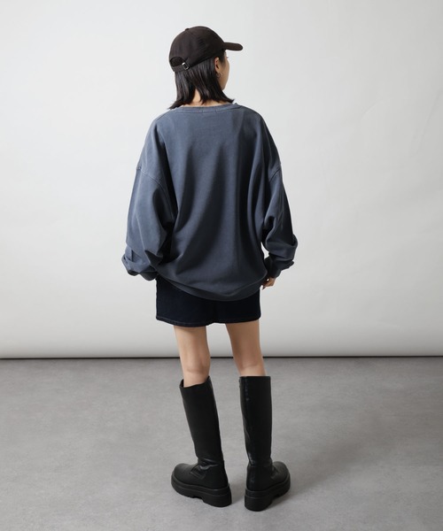 ZIP FIVE(ジップファイブ)の「【ZIP FIVE】 ピグメント ヴィンテージ プリント ビッグシルエット 長袖 スウェット トレーナー / トップス(スウェット・メンズ・ネイビー系1/アイボリー/ブラック系1/ネイビー系/ホワイト系/ブラック系/ホワイト系1/ブラック/ネイビー/ブラック系2/ネイビー系2・X-LARGE/LARGE/MEDIUM)」の19枚目の写真