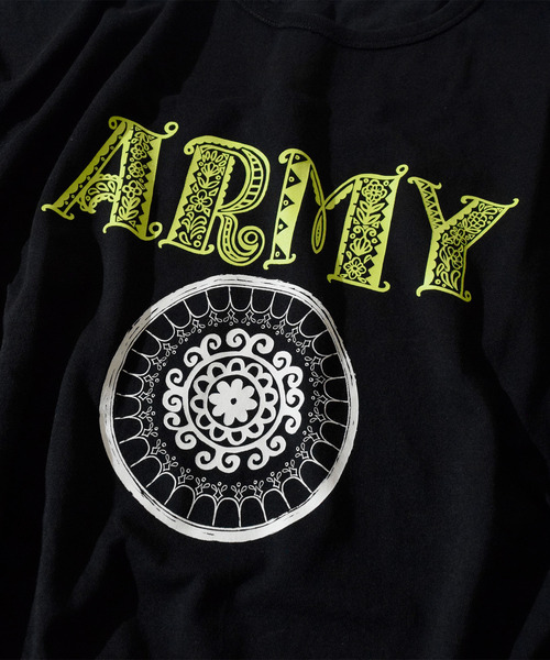 ALDIES（アールディーズ）の「ARMY Big Cut / アーミービッグカット（Tシャツ/カットソー・メンズ・マルチ/ブラック/ホワイト・FREE）」の4枚目の写真