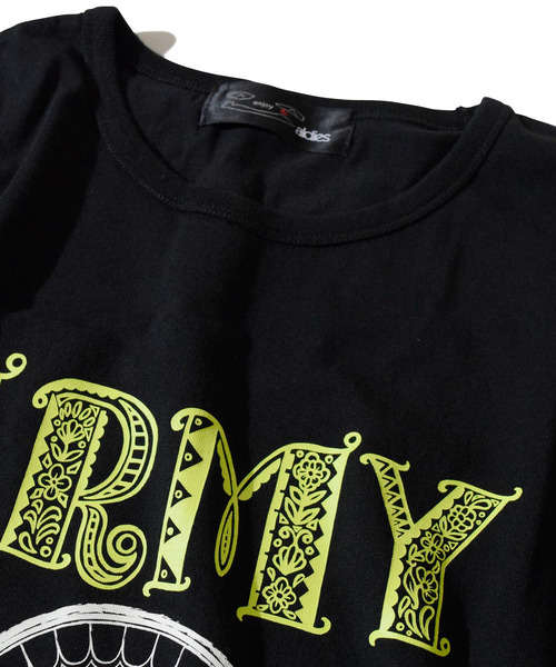 ALDIES（アールディーズ）の「ARMY Big Cut / アーミービッグカット（Tシャツ/カットソー・メンズ・マルチ/ブラック/ホワイト・FREE）」の6枚目の写真