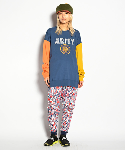 ALDIES（アールディーズ）の「ARMY Big Cut / アーミービッグカット（Tシャツ/カットソー・メンズ・マルチ/ブラック/ホワイト・FREE）」の8枚目の写真