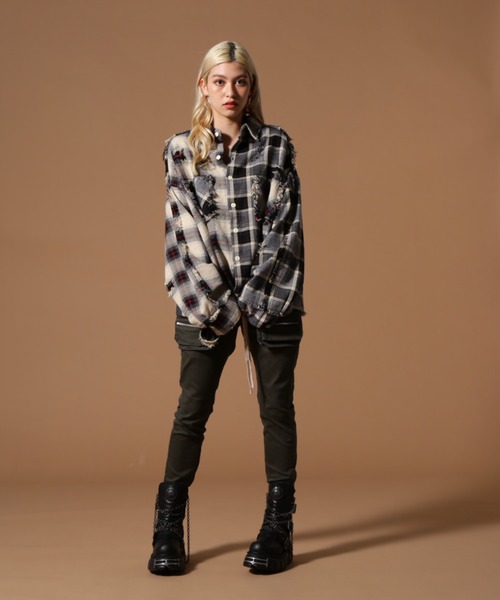 DANKE SCHON（ダンケシェーン）の「【WEB&DEPOT限定】DankeSchon/ダンケシェーン/STRETCH TWILL FLAP POCKET PANTS（その他パンツ・レディース・ブラック/カーキ・MEDIUM/X-LARGE/LARGE/SMALL）」の7枚目の写真