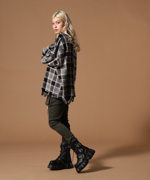 DANKE SCHON（ダンケシェーン）の「【WEB&DEPOT限定】DankeSchon/ダンケシェーン/STRETCH TWILL FLAP POCKET PANTS（その他パンツ・レディース・ブラック/カーキ・MEDIUM/X-LARGE/LARGE/SMALL）」の8枚目の写真