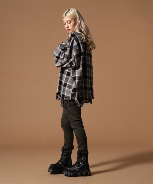 DANKE SCHON（ダンケシェーン）の「【WEB&DEPOT限定】DankeSchon/ダンケシェーン/STRETCH TWILL FLAP POCKET PANTS（その他パンツ・レディース・ブラック/カーキ・MEDIUM/X-LARGE/LARGE/SMALL）」の9枚目の写真