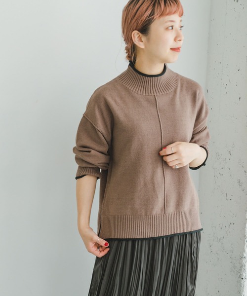 ITEMS URBANRESEARCH（アイテムズ アーバンリサーチ）の「『洗濯可』ハイショクハイネックニット（ニット/セーター・レディース・ブルー/オレンジ/グレー/モカ/オフホワイト・FREE）」の15枚目の写真