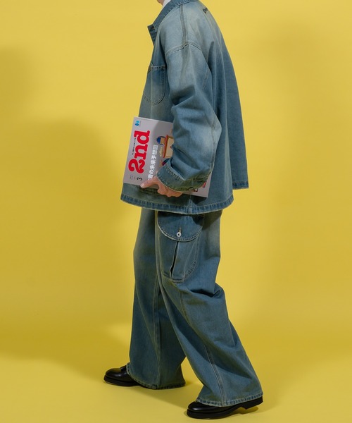 韓国ファッション ワイドルーズ ヴィンテージデニム ヴィンテージライクワイドルーズデニム（デニムパンツ
