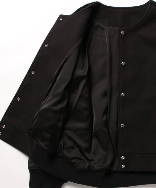 ottilie（オティーリエ）の「ottilie  ボアｘナイロンブルゾン（ブルゾン・レディース・ブラック/ベージュ・FREE）」の4枚目の写真