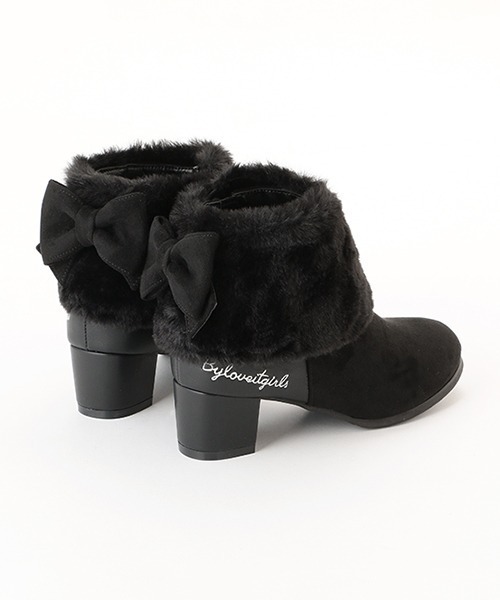 by LOVEiT(バイラビット)の「ファー取り外しブーティ(スニーカー・キッズ・ブラック/グレー・22cm/24cm/21cm/23cm)」の6枚目の写真