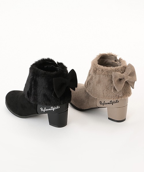 by LOVEiT(バイラビット)の「ファー取り外しブーティ(スニーカー・キッズ・ブラック/グレー・22cm/24cm/21cm/23cm)」の18枚目の写真