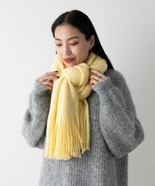 COLONY 2139（コロニートゥーワンスリーナイン）の「ラッセルストール（ストール/ショール・レディース・イエロー/ブラック/ホワイト・FREE）」の6枚目の写真