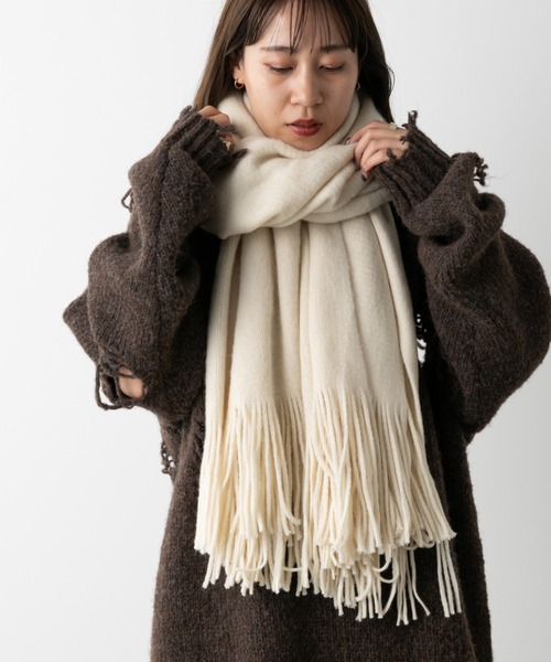 COLONY 2139（コロニートゥーワンスリーナイン）の「ラッセルストール（ストール/ショール・レディース・イエロー/ブラック/ホワイト・FREE）」の10枚目の写真