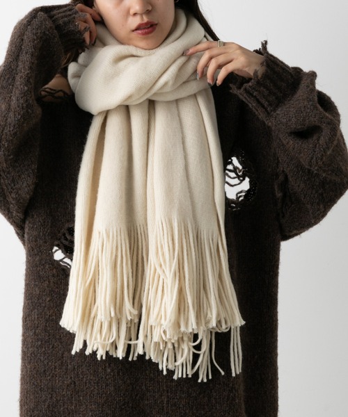 COLONY 2139（コロニートゥーワンスリーナイン）の「ラッセルストール（ストール/ショール・レディース・イエロー/ブラック/ホワイト・FREE）」の12枚目の写真