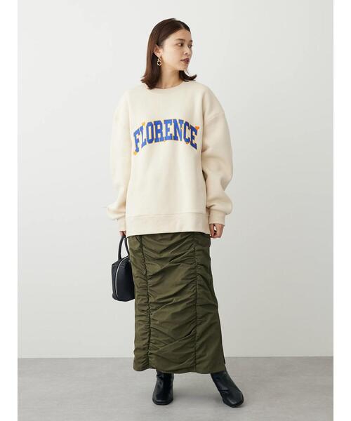 RAY CASSIN FAVORI（レイカズンフェバリ）の「・RAY　CASSIN　フロントギャザーナロースカート（スカート・レディース・ブラック/カーキ・FREE）」の14枚目の写真