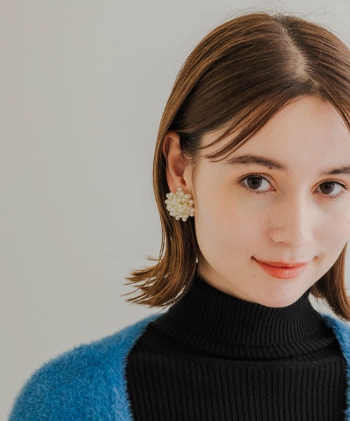 SMELLY（スメリー）の「ツブツブパールボリュームイヤリング（イヤリング・レディース・アイボリー・-）」の3枚目の写真